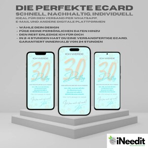Digitale Einladung Geburtstag, Geburtstagsfeier Party Einladung, digitale WhatsApp Einladung, eCard