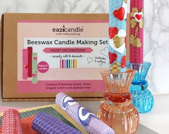 Eazicandle Beeswax Candle Making Kit - Heart Decorations Set