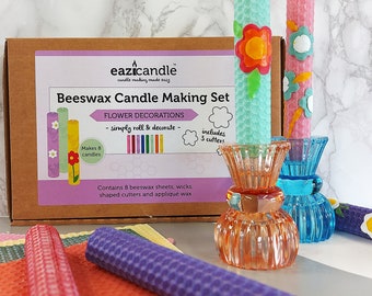 Eazicandle Beeswax Candle Making Kit - Flowers Decorations Set