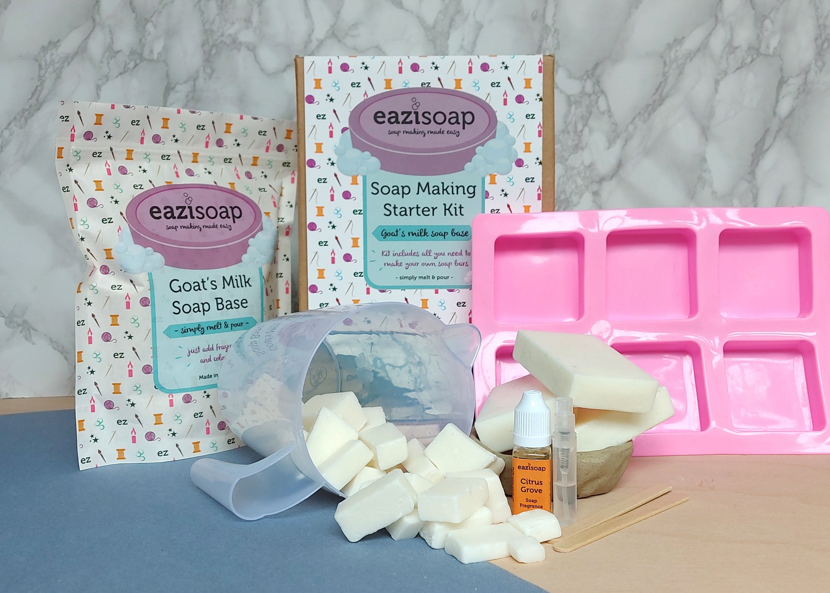 Eazisoap Goat's Milk Soap Making Kit Citrus Grove Fragrance 