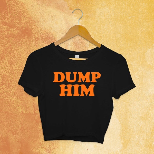 Dump Him Crop Top, Britney 90s Vintage Cropped Tee