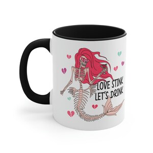 Anti Valentines Day, Love Stink Mug, Lets Drink Valentines Day Mug, Funny Valentine Mug, Skeleton Valentine Coffee Mug, Mug for Valentines image 6