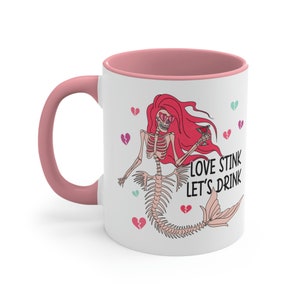 Anti Valentines Day, Love Stink Mug, Lets Drink Valentines Day Mug, Funny Valentine Mug, Skeleton Valentine Coffee Mug, Mug for Valentines image 8