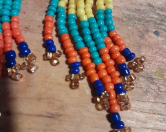 Beaded hanging earing