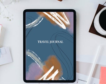 Digital travel journal, Digital travel log, Goodnotes travel journal, Notability travel log, iPad travel book, Vacation Journal Pdf