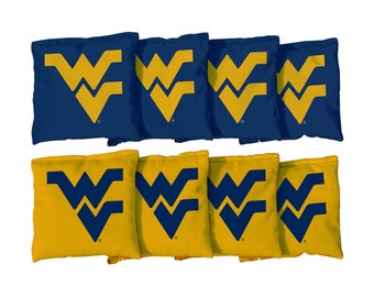 Free shipping, WEST VIRGINIA  MOUNTAINEERS  corn hole set of 2 decals 