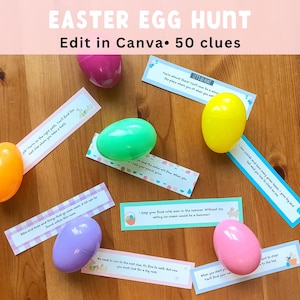 Easter Egg Scavenger Hunt Clues | Printable Treasure Hunt for Kids | Indoor and Outdoor Scavenger Hunt | Easter Games for Kids