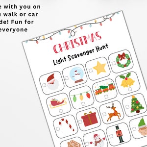 Christmas Scavenger Hunt for Kids | Christmas Light Car Ride Game ...