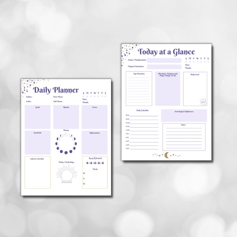2023 2024 2025 Modern Witch Planner Printable Bundle Witchy Planner