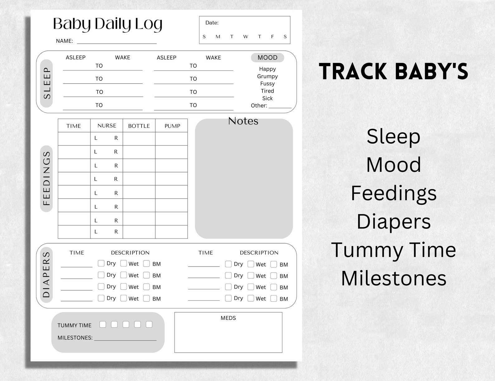 baby-daily-log-printable-infant-daily-log-newborn-tracker-etsy