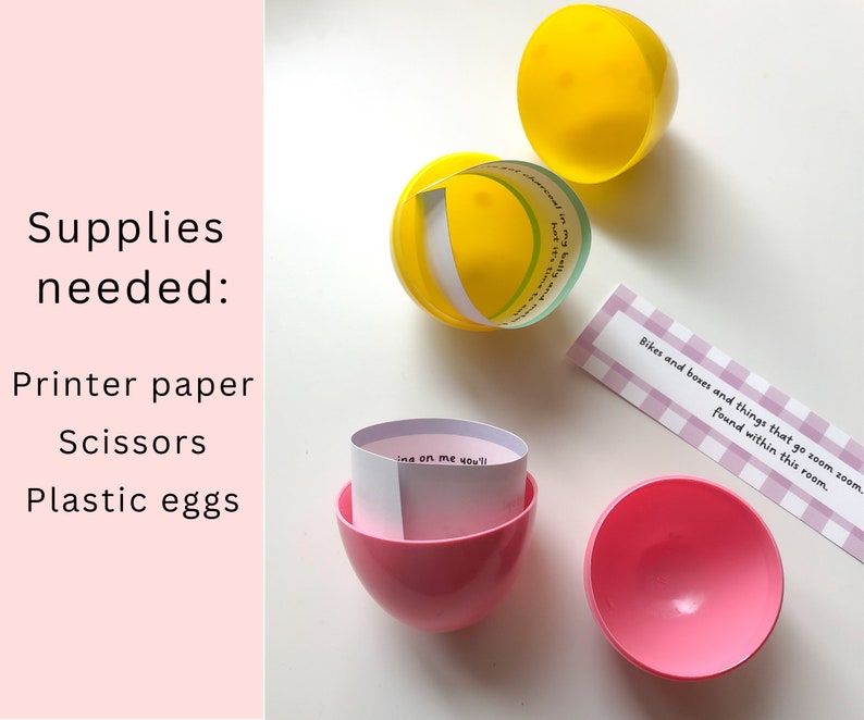 Indices de chasse au trésor aux œufs de Pâques Chasse au trésor imprimable pour les enfants Chasse au trésor intérieure et extérieure Jeux de Pâques pour enfants image 7