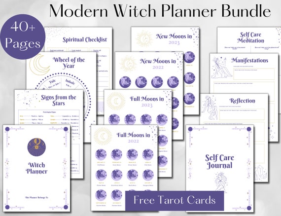 Modern Witch Planner Printable Bundle 2023 Witch Planner - Etsy