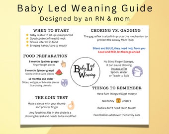 ベビー主導離乳食 101 リファレンス ガイド | 印刷可能な BLW 101 情報シート | ベビー主導離乳食チェックリスト