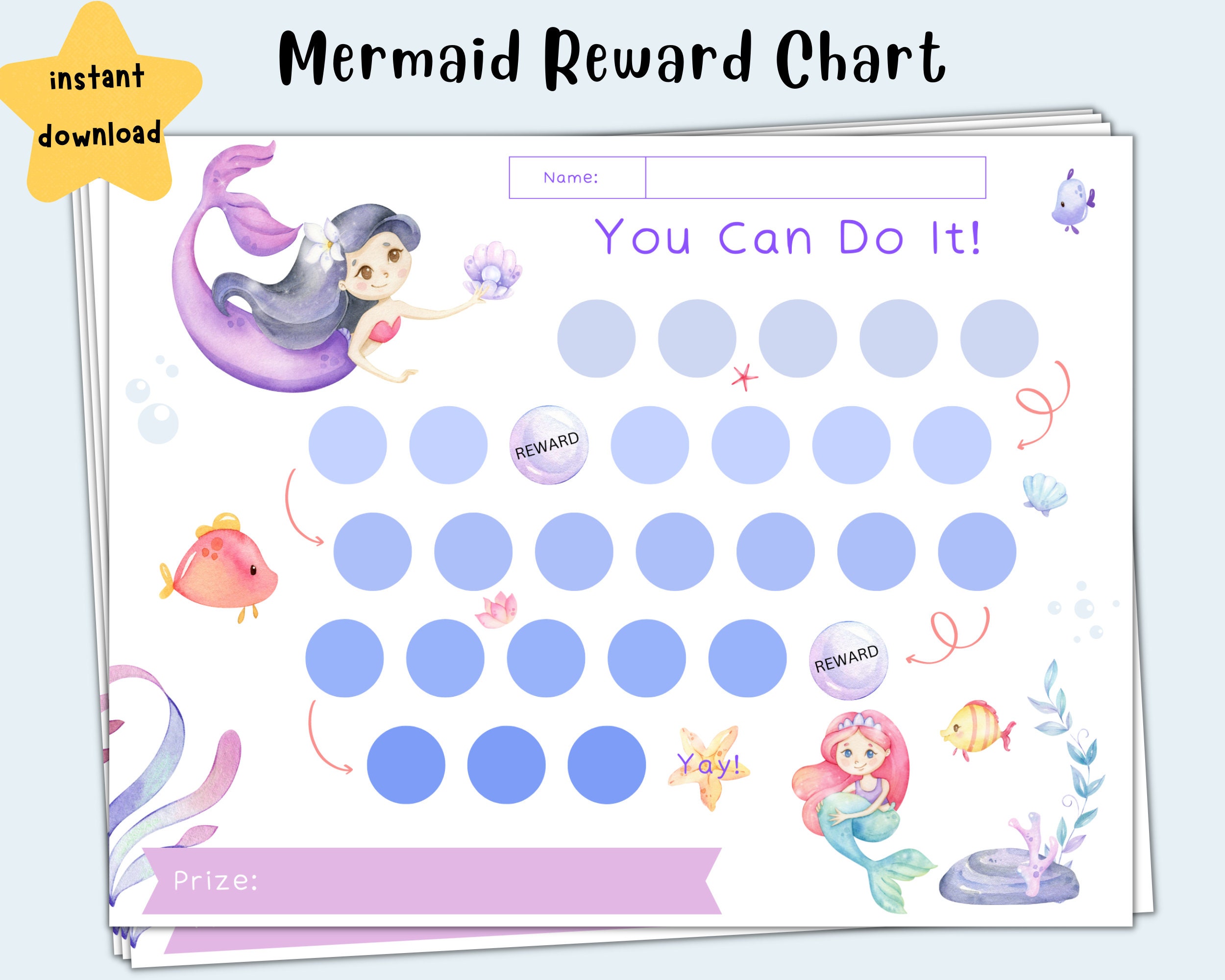Kids Reward Chart Potty Training Chart Chore Chart for Kids Printable ...