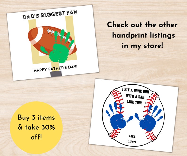 Father's Day Handprint Craft Printable Basketball Etsy España