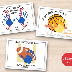 Vatertag Handabdruck Handwerk Bündel | Erstes Vatertagsgeschenk | Kindertagesstätte Vorschule Handabdruck Aktivität | Papa Opa Handabdruck Kunst