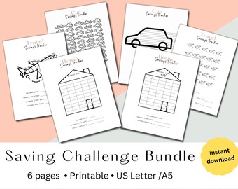 Savings Tracker Printable | Savings Challenge | House Savings | Money Challenge | Savings Thermometer