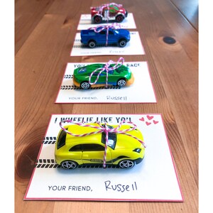 Race Car Valentine Cards | Car Valentine Tags | Printable Classroom ...
