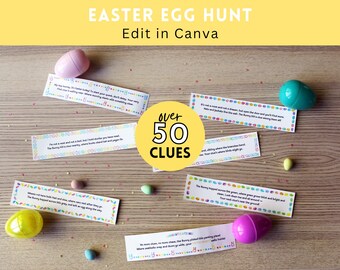 2026 Easter Egg Scavenger Hunt Clues | Kids' Treasure Hunt Game | Digital Download | Indoor and Outdoor Easter Clues