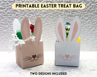 Printable Easter Bunny Party Favors | Easter Party Table Decor | Kids Easter Craft Activity | DIY Easter Decorations | Easter Bunny Box