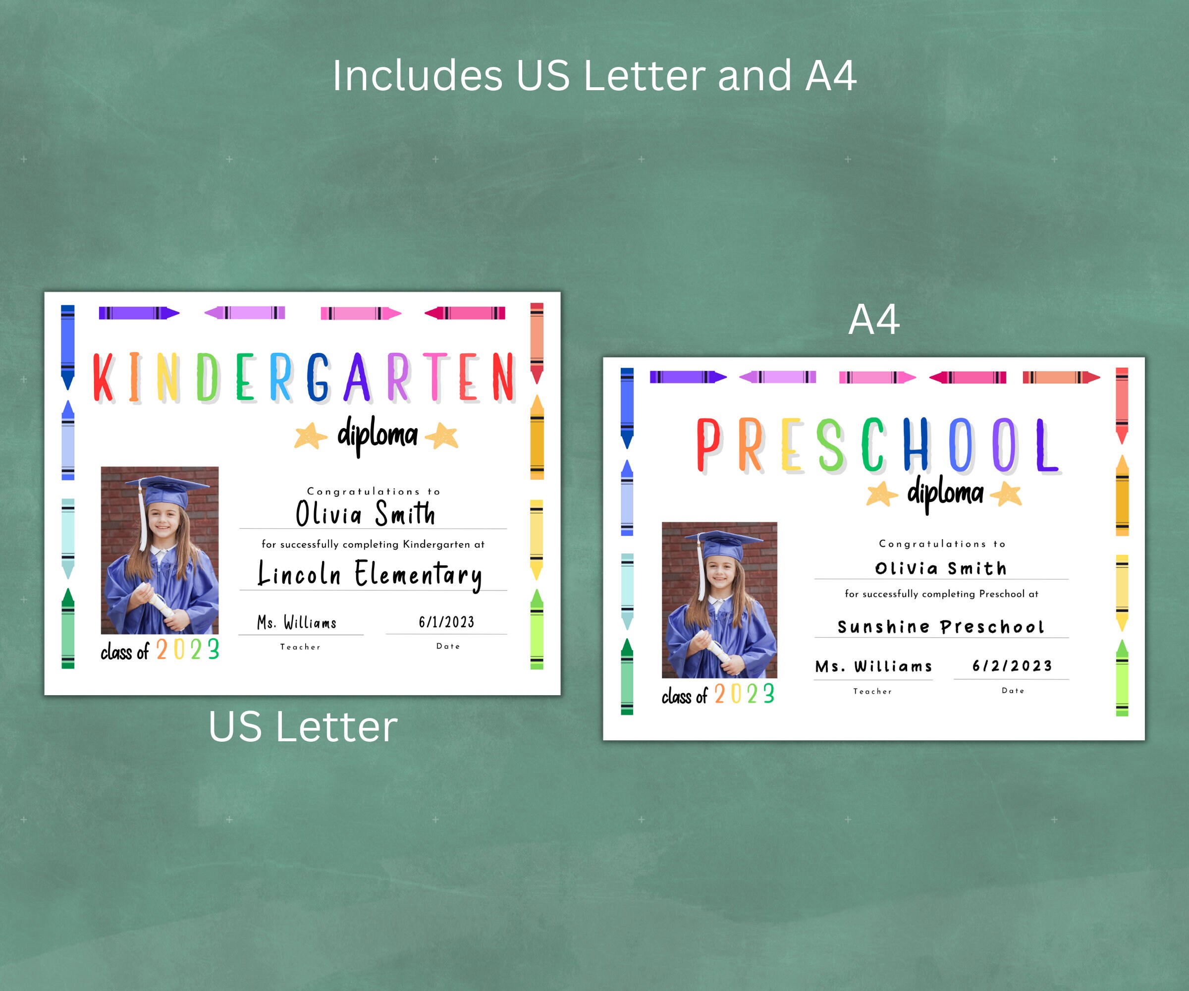 Printable Kindergarten Graduation Diploma | Kindergarten Certificate ...