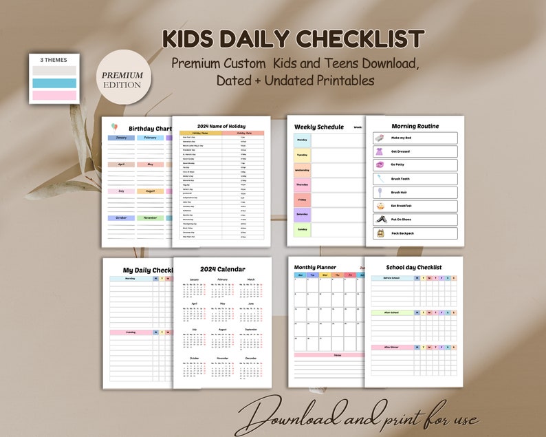 printable kids daily schedule