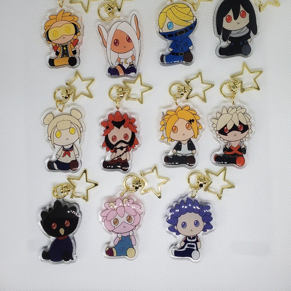 Hero Anime Inspired Doll Charms Bakugo/Hawks/Aizawa/Jeanist/Toga/Denki/Kirishima/Tokoyami/Mirko