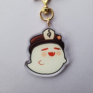 BooTao Inspired Epoxy Ghost Keychain