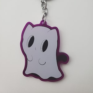 Ghost Cat Acrylic Keychain