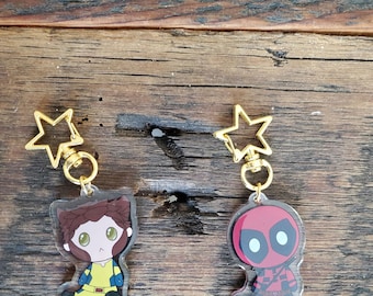 Charms de poupée inspirés de Poolverine - Wade et Logan