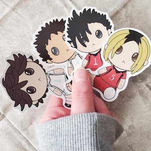 Volleyball Anime Inspired Doll Stickers-Oikawa/Iwaizumi/Bokuto/Akaashi/Kuuro/Kenma/ Satori/Ushijima/Daichi/Suga/Asahi/Nishinoya