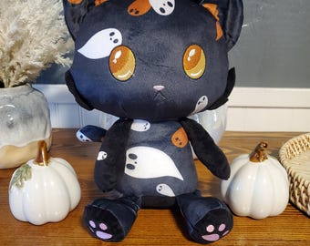 Calico Ghost Cat Plush