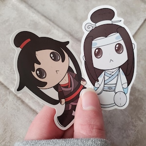 Danmei Inspired Doll Stickers-Wei Wuxian, Lan Wangji, Xie Lian, and Hua Cheng