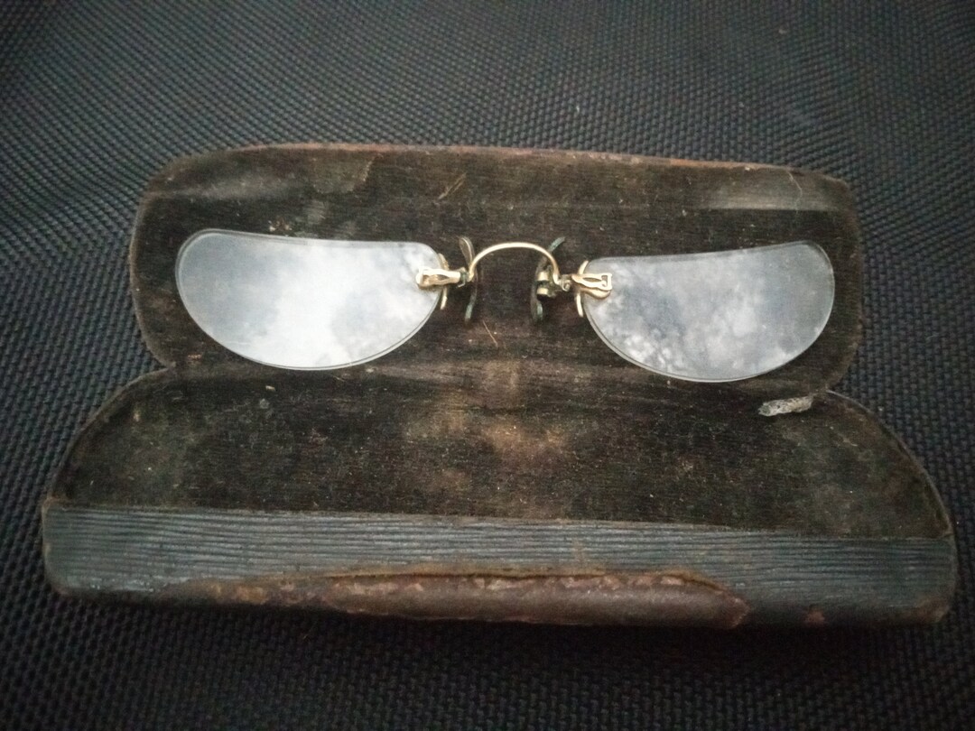 Antique Half Lens Glasses Nose Etsy
