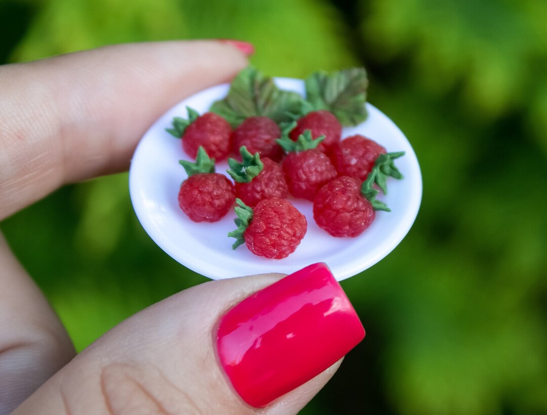 Miniature Realistic Raspberry, Berries for Dollhouse, 1/6 Raspberry Etsy
