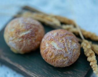 Miniature Round Bread, 1/12 Scale, Dollhouse Bakery Food
