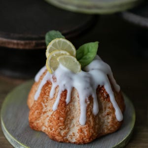 Miniature cake with lemons, Dollhouse miniature, 1 6 scale, 1 12 scale,  Blythe food, Fake food