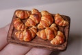 Miniature croissant 1/6 1/12 scale, Miniature French bakery, Miniature pastries product logo