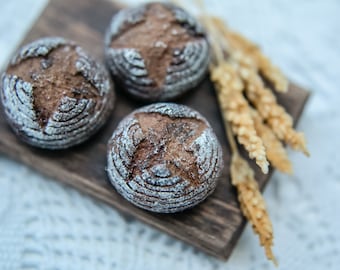 ミニチュア丸パン、1/12スケールドールハウスベーカリー