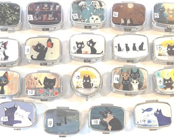 Pill Boxes: Cats and Wickers on Kittens.