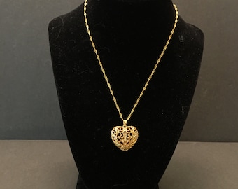 Gold Ornate Heart Locket