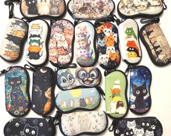 Glasses Cases (soft): Cats All having fun or being silly.