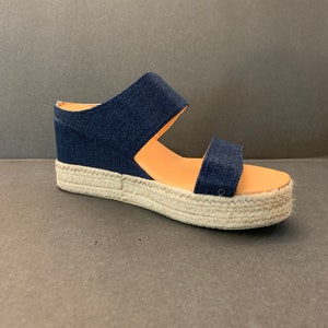 Denim Platform Sandals for Your Beach, Cruise, Work, Or, Most Occasions ...