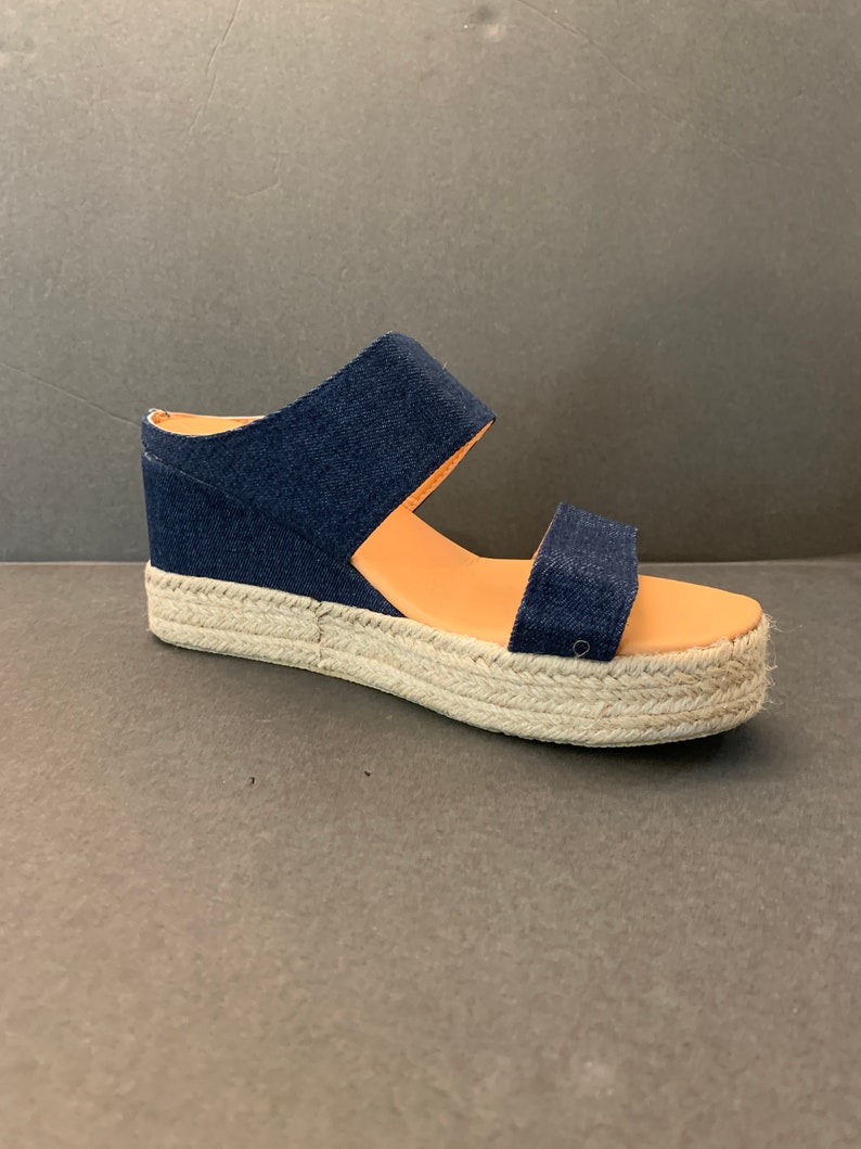 Denim Platform Sandals for Your Beach, Cruise, Work, Or, Most Occasions ...