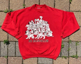 Vtg 1990s 101 Dalmatians The Disney Store Crewneck Sweatshirt Men's O/S / Streetwear / Disney Animation / Vintage Sweatshirt