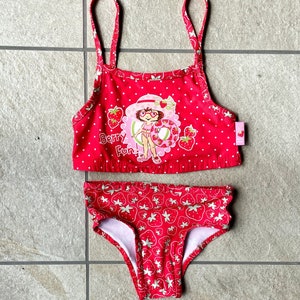 Strawberry Shortcake Vtg 2006 2 Piece Bikini Swimwear Bathing Suit Youth Size (24M)