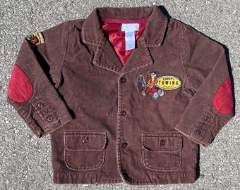 2000s Tiggers Towing Company Disney Corduroy Blazer Jacket Youth Size (3) / Embroidered / Kids Clothing / Disney Kids / Streetwear