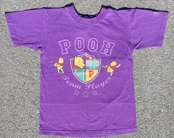 Vtg 1990s Winnie The Pooh Team Player Disney Youth Size (M)/ Streetwear / Vtg Disney  Kids / Vtg Kids Clothes / Vtg Kids Graphic Tee