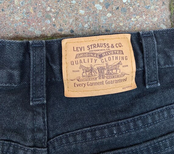 Vtg 1990s Levi's 506 Orange Tab Black Denim Jeans… - image 5