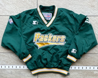 Vtg 1990s Green Bay Packers NFL Football Pro Line Authentic Starter Pullover Jacket Youth Size (M) / Made In Korea / Vtg Starter Jacket